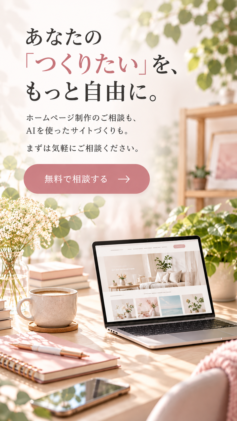 あなたの「つくりたい」を、もっと自由に。無料で相談する