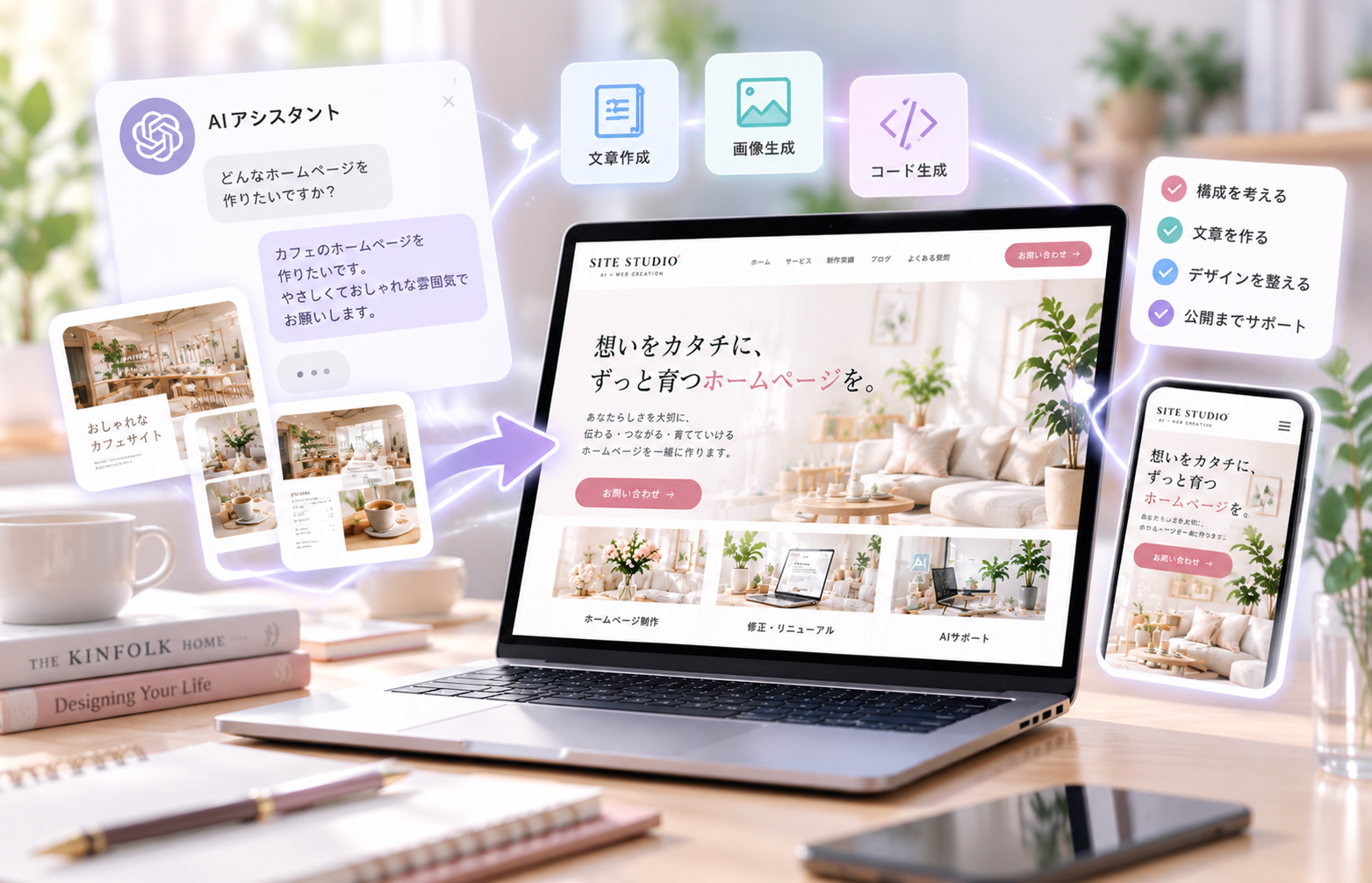 AIを活用したホームページ制作サポート